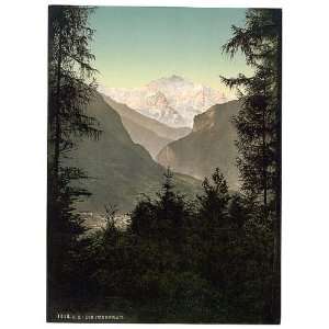  Photochrom Reprint of Interlaken, the Jungfrau, from the 