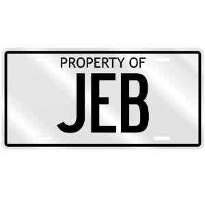  PROPERTY OF JEB LICENSE PLATE SING NAME