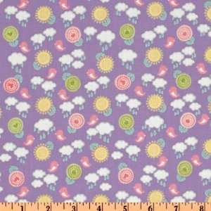  44 Wide Let The Sunshine In Cloudy Day Lilac Fabric By 