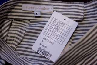 Anthropologie Corey Lynn Calter Tracing Paper Skirt Seersucker Gray 0 
