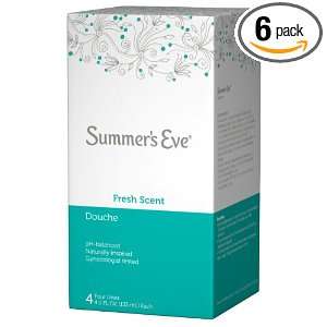  Summers Eve Douche 4 Pack, Fresh Scent, 18 Ounce Boxes 