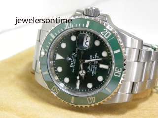 2011 Rolex SS Green Ceramic Submariner 116610 116610V  