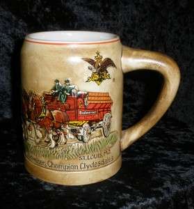 Budweiser Clydesdales Beer stein, 1980 #1 Holiday  
