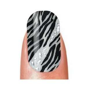  Cala Nail Strips  Black & Silver Rhinestones Zebra 86879 