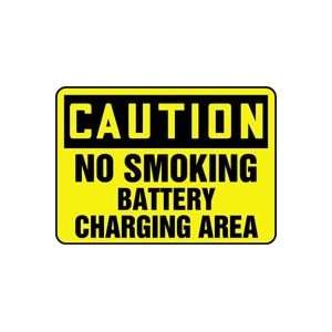  CAUTION NO SMOKING BATTERY CHARGING AREA Sign   10 x 14 
