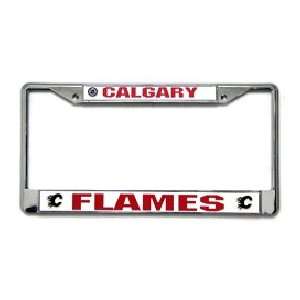 Calgary Flames Chrome License Plate Frame