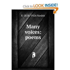  Many voices poems E 1858 1924 Nesbit Books