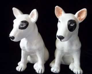 Ceramic Dog White Male Bull Terrier Sargent 1988 EUC  