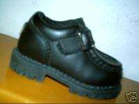   Black Leather Velcro Strap Shoes Strutt Lo Toddlers 4 M NEW  