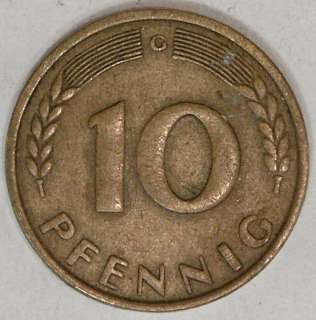   at a nice circulated 1949 G Pfennig Federal Republic of Germany
