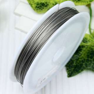 5mm Silvery Steel Wire String Cord Thread For Jewelry Beads 1 Roll 