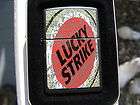 VINAGE ESTATE LUCKY STRIKE ZIPPO COLLECTOR LIGHTER NEW IN TIN
