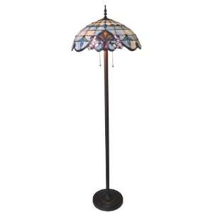  Victorian Blues Tiffany Styled Floor Lamp 