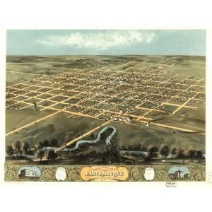   Map Birds eye view of the city of Marshalltown, Marshall Co., Iowa