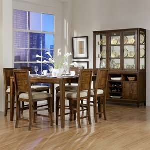  Homelegance Campton Counter Height Dining Set, Tobacco 
