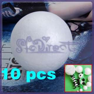 10 Modelling Craft Polystyrene Foam Balls Spheres 10mm  