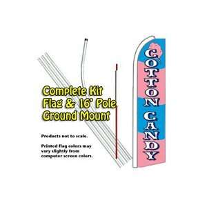  Cotton Candy Feather Banner Flag Kit (Flag, Pole, & Ground 