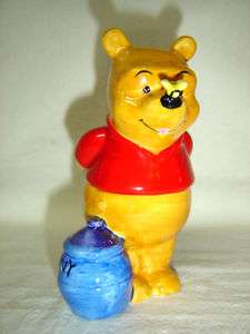 Winnie the Pooh Porcelain Figurine Disney Honey pot Bee  