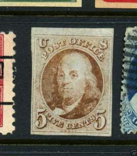 Scott #1 Franklin Mint 4 Margin Stamp w/2009 PSE Cert  