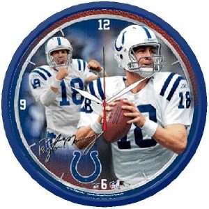    NFL Peyton Manning Colts Logo Wall Clock *SALE*