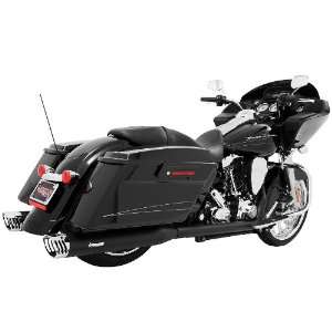  2009 2011 Dresser Black with Chrome Tips Dual Exhaust 