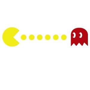  Pacman and Blinky Scene Decal Sticker