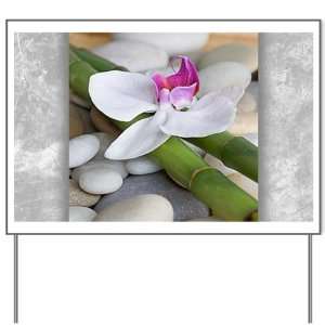  Yard Sign Orchid and River Stones 