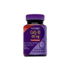  Natrol Co Enzyme Q 10 100mg Time Release Vegicaps 30 