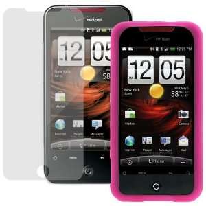  Hot Pink Silicone Skin Soft Cover Case + LCD Screen 