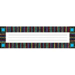 Remember Me Desk Tags Neon Stripes