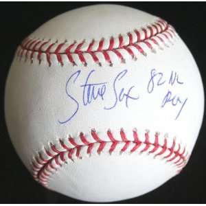 Dodgers Yankees Steve Sax Signed Baseball Roy 1982 Tsp   Autographed 