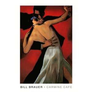  Carmine Cafe   Poster by Bill Brauer (34 x 48)