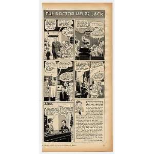  1940 Doctor Helps Jack Cartoon Postum Drink Print Ad 