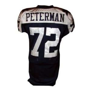  Stephen Peterman #72 Cowboys Game Issued Navy Throwback 