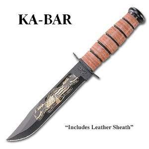  Kabar Bowie Knife Navy Pearl Harbor with Leather Sheath 