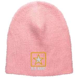    U.S. Army Logo Embroidered Skull Cap   Pink 