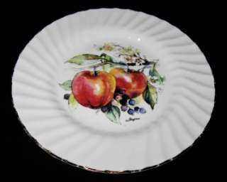 Set of 3 Fruit Plates from Staffordshire Collection 8  