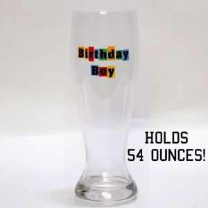 Tumbleweed Birthday Boy Giant Glass Beer Pilsner  