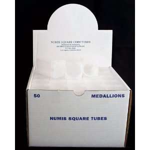  Box of 50 Numis Coin Tubes for Medallions 