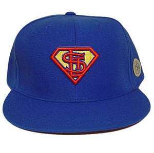 MLB ST LOUIS CARDINALS FLAT FITTED 7 5/8 SUPERMAN HAT  