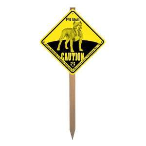  Pitbull Canine Security Caution Yard Sign on a Stake Dogs 