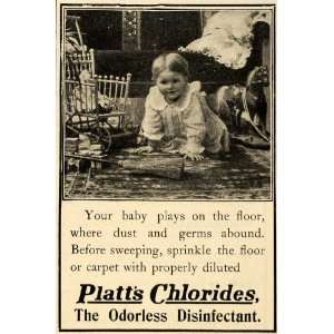  1902 Ad Platts Chlorides Floor Home Disinfectant Baby 