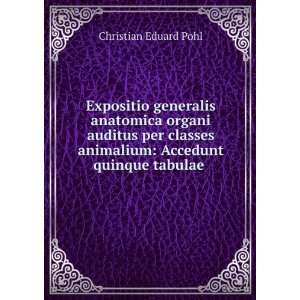  animalium Accedunt quinque tabulae . Christian Eduard Pohl Books