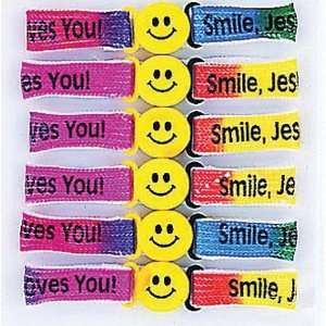  Smile Jesus Loves You Friend Bracelets Package of 6 Toys 