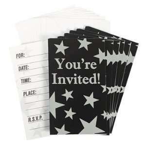 Silver Foil Star Invitations   Invitations & Stationery & Invitations 