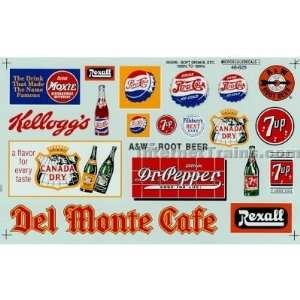   Scale City Building Decal Set   Soft Drinks 1930s 50s Toys & Games