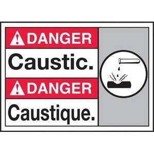  DANGER CAUSTIC (W/GRAPHIC) Sign   10 x 14 Aluma Lite 