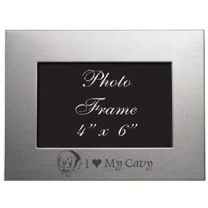    4x6 Brushed Metal Picture Frame   I Love My Cavy