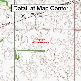  USGS Topographic Quadrangle Map   Cayuga, North Dakota 