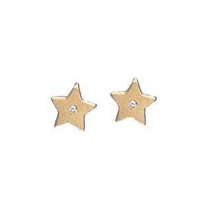   Gold Flat Star Diamond Stud (0.04 ct.tw.) Evyatar Rabbani Jewelry